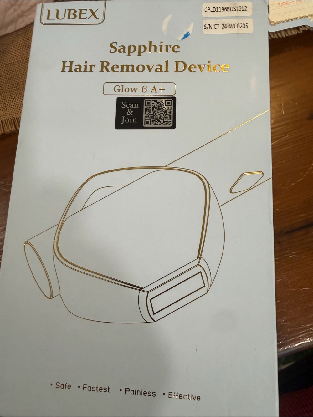 Sapphire Glow 6 A+ Hair Removal Device — White